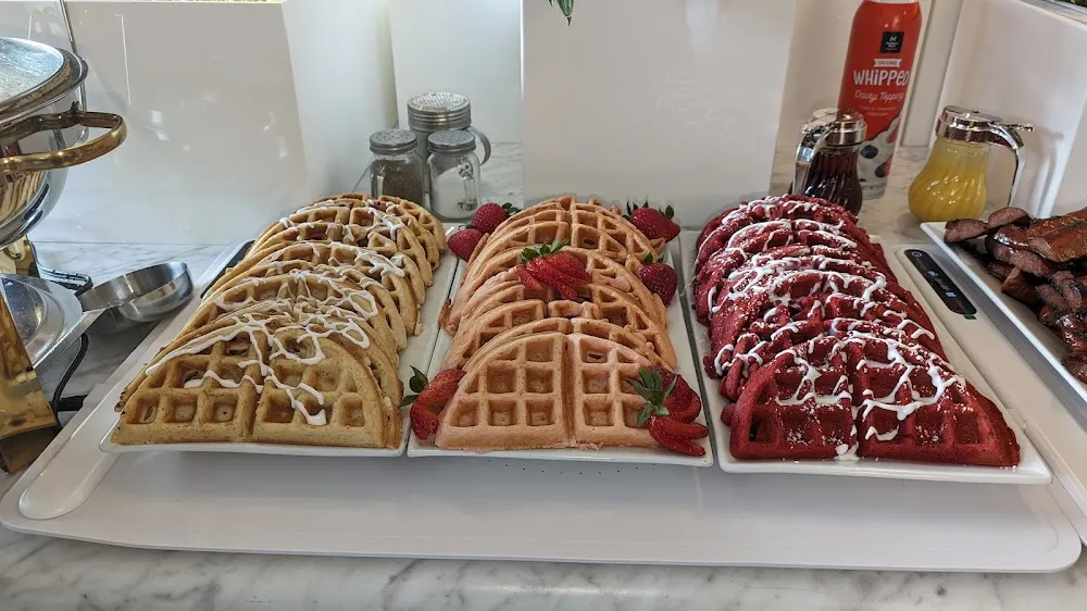 Designer Waffles Birthday Cake Strawberry & Red Velvet